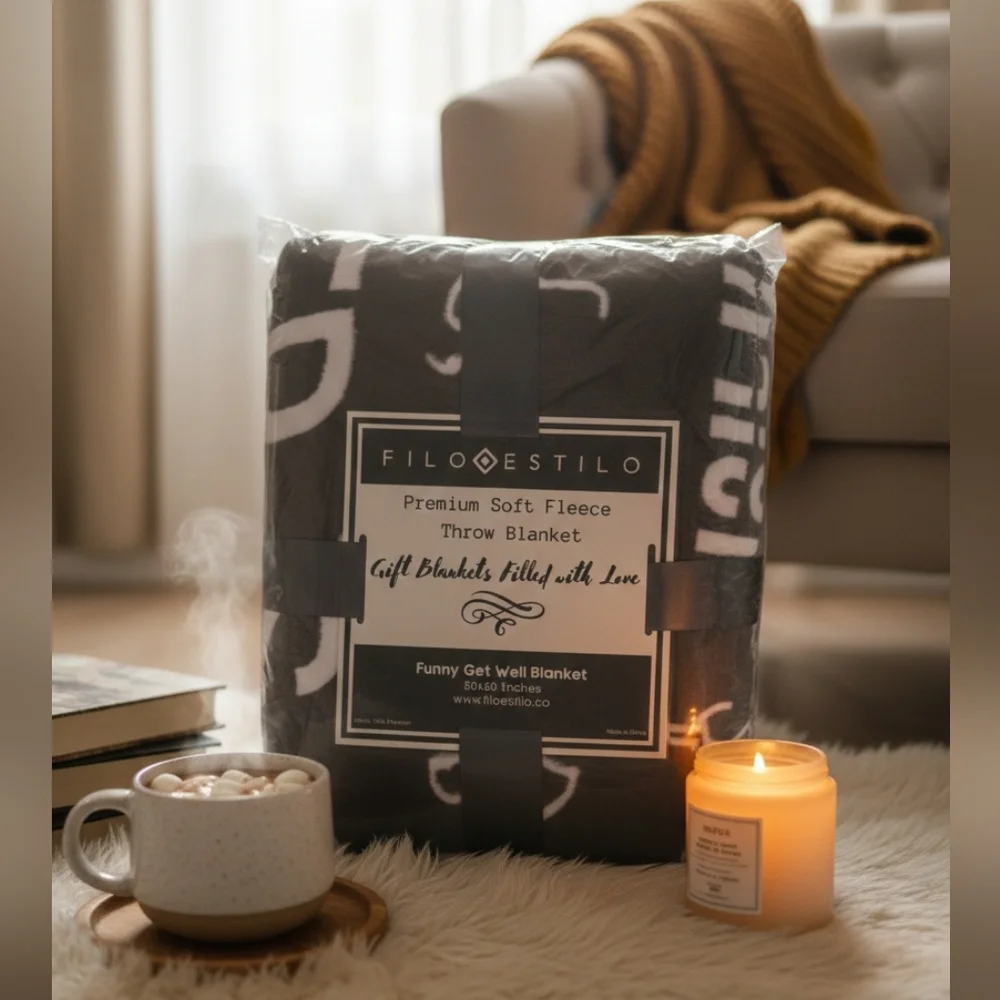 Premium Soft Fleece Throw Blanket- Funny Get Well Blanket